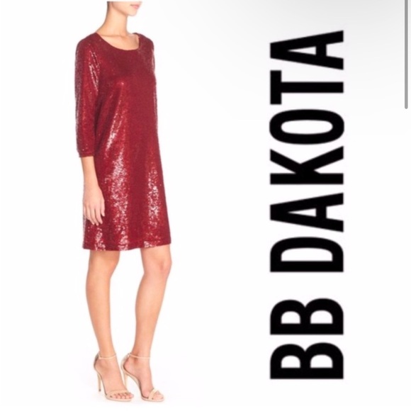 BB Dakota Dresses & Skirts - BB Dakota Red Sequin Dress. Size Small. Worn Once.